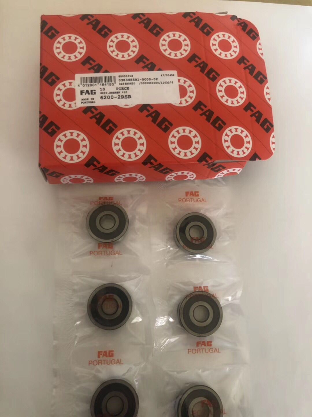 Original FAG deep groove ball bearing 6200-2RSR