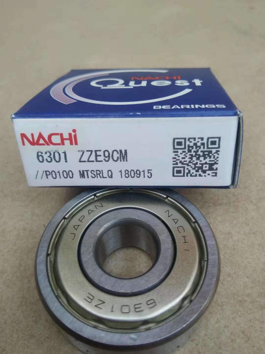 Original NACHI deep groove ball bearing 6301 ZZE9CM